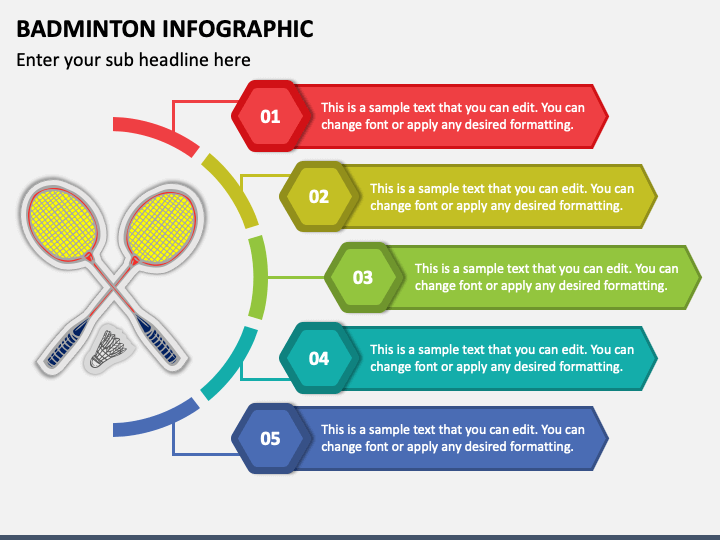 Badminton Infographic PPT Slide 1