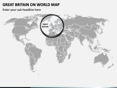 Great Britain on World Map PPT Slide 2