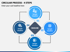Circular Process - 4 Steps PPT Slide 2