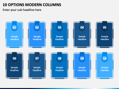 10 Options Modern Columns PPT Slide 2