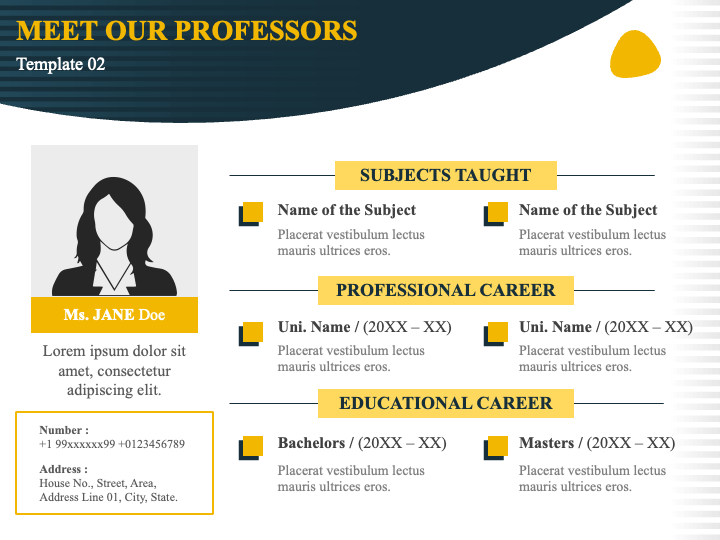 Free - Meet Our Professors PowerPoint Template and Google Slides Theme