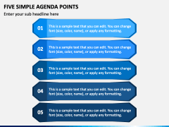 Five Simple Agenda Points PPT Slide 2