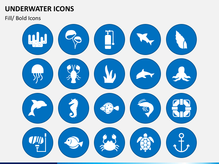 Underwater Icons PPT Slide 1