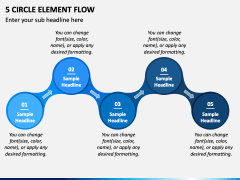 5 Circle Element Flow PPT Slide 2