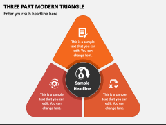 Three Part Modern Triangle PPT Slide 1
