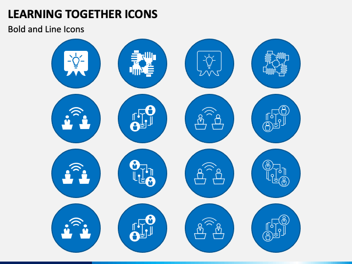 Learning Together Icons Slide 1
