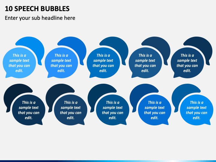 10 Speech Bubbles PPT Slide 1
