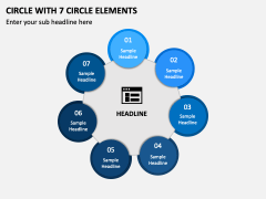 Circle with 7 Circle Elements PPT Slide 2
