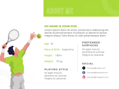 Free - Tennis Player Portfolio Presentation for PowerPoint and Google ...