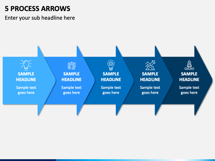 5 Process Arrows PPT Slide 1