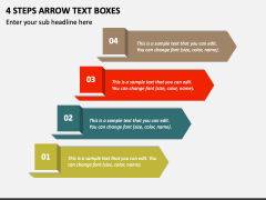 4 Steps Arrow Text Boxes PPT Slide 1