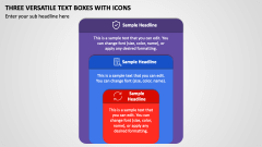 Three Versatile Text Boxes with Icons PPT Slide 1