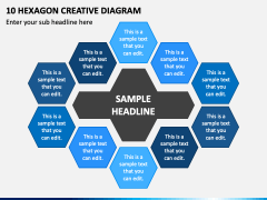 10 Hexagon Creative Diagram PPT Slide 2