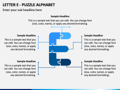 Letter E - Puzzle Alphabet PPT Slide 1
