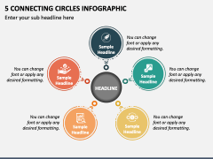 5 Connecting Circles Infographic PPT Slide 1