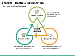 3 Tracks - Triangle Infographics PPT Slide 2