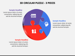 3d Circular Puzzle - 3 Pieces PPT Slide 1