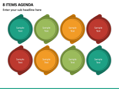 8 Items Agenda PPT Slide 2