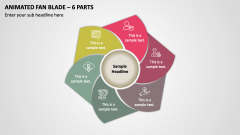 Animated Fan Blade - 6 Parts PPT Slide 1