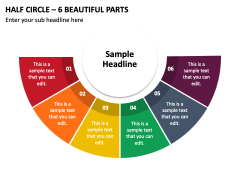 Half Circle - 6 Beautiful Parts PPT Slide 2