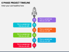 6 Phase Project Timeline PPT Slide 1