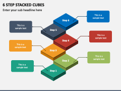 6 Step Stacked Cubes PPT Slide 2