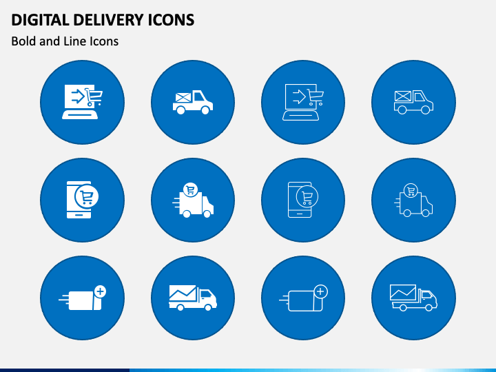 Digital Delivery Icons Slide 1