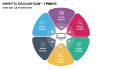 Animated Circular Flow - 6 Phases PPT Slide 1
