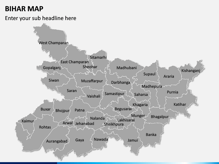 Bihar Map PPT Slide 1