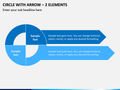 Circle with Arrow – 2 Elements PPT Slide 1