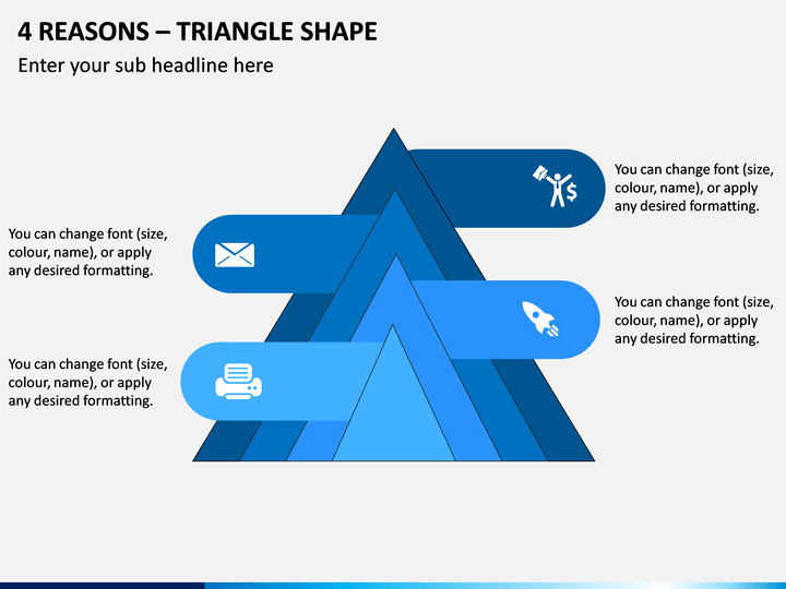 4 Reasons - Triangle Shape PPT Slide 1