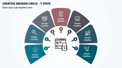 Creative Broken Circle - 7 Steps PPT Slide 1