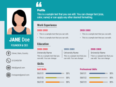 Company Founder Profile PowerPoint and Google Slides Template - PPT Slides