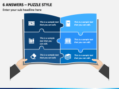 6 Answers - Puzzle Style PPT Slide 1