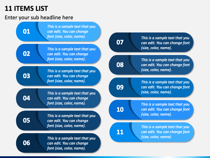 11 Items List PowerPoint Presentation Slides - PPT Template