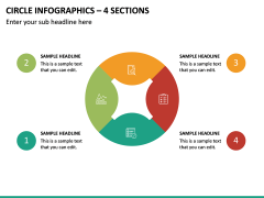 Circle Infographics – 4 Sections PPT Slide 2