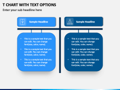 T Chart With Text Options PPT Slide 1