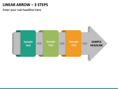 Linear Arrow – 3 Steps PPT Slide 2