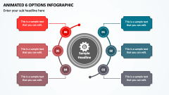 Animated 6 Options Infographic PPT Slide 1