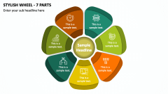 Stylish Wheel - 7 Parts PPT Slide 1