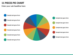 11 Pieces Pie Chart PPT Slide 2