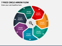 7 Piece Circle Arrow Flow PPT Slide 2