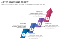 4 Step Ascending Arrow PPT Slide 1