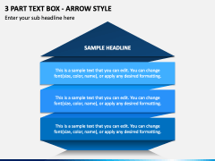 3 Part Text Box - Arrow Style PPT Slide 2