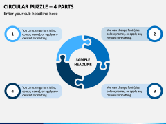 Circular Puzzle – 4 Parts PPT Slide 1