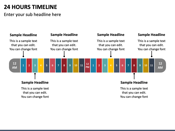 24 Hours Timeline PPT Slide 1