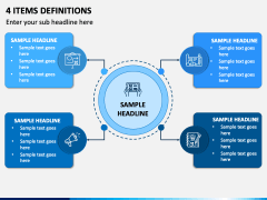 4 Items Definitions PPT Slide 1