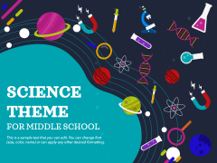 Science for Middle School Theme PPT Slide 1