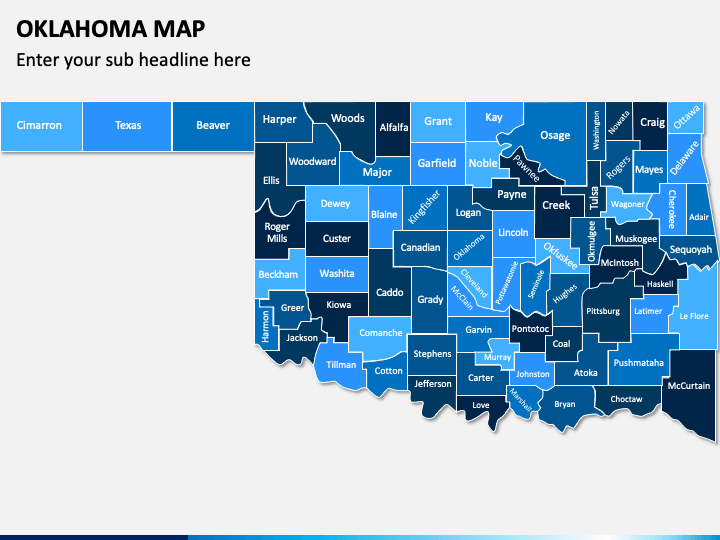 Oklahoma Map PPT Slide 1