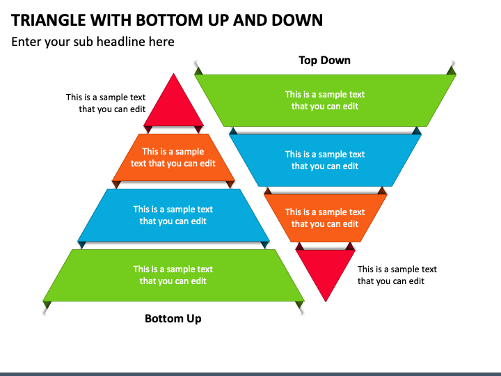 Triangle with Bottom up and Down PPT Slide 1